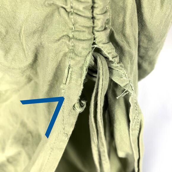 Third Form Drawn Deep Tank Maxi Dress Green Gathered Skirt Side Slit Sz 8 - Picture 10 of 13